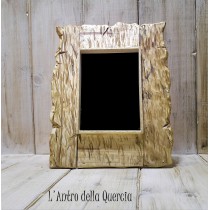 Specchio nero con cornice in legno, divinazione e magia