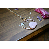 Collana cerchio quarzo rosa